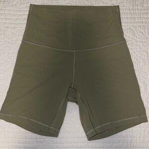Lululemon Athletica Olive Green Align Biker Shorts